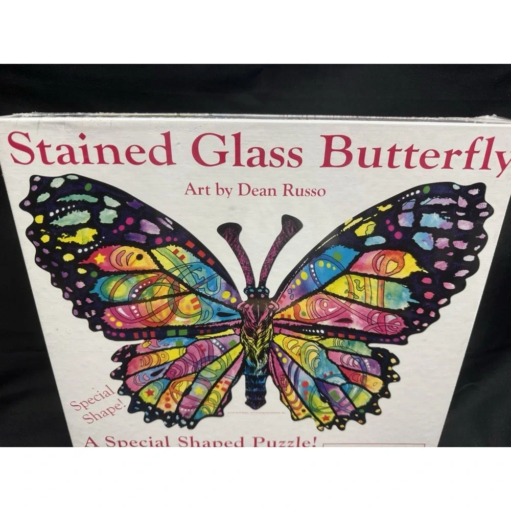 Stained Glass Butterfly 1000 Pieces Shaped Jigsaw Puzzle Dean Russo Sunsout